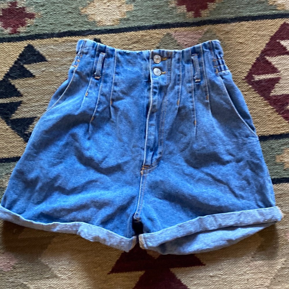 Super high waisted denim shorts
